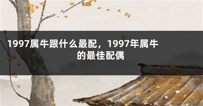 1997属牛跟什么最配，1997年属牛的最佳配偶