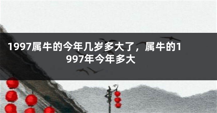 1997属牛的今年几岁多大了，属牛的1997年今年多大