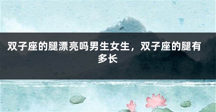 双子座的腿漂亮吗男生女生，双子座的腿有多长