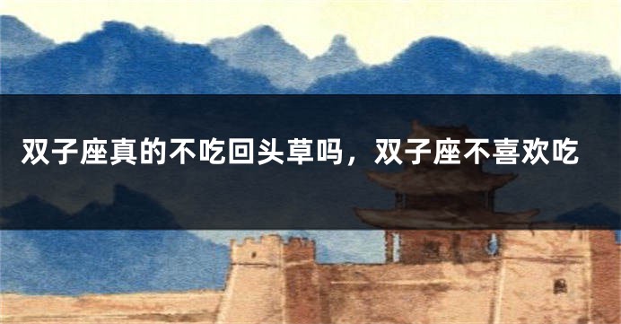 双子座真的不吃回头草吗，双子座不喜欢吃