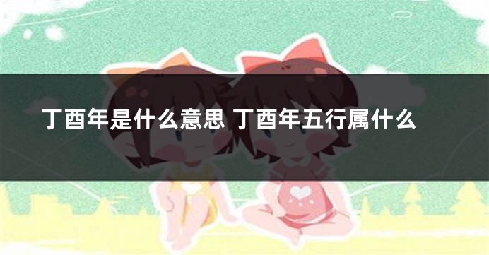 丁酉年是什么意思 丁酉年五行属什么