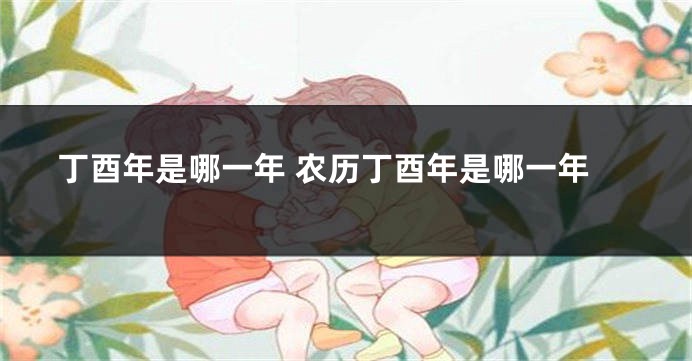 丁酉年是哪一年 农历丁酉年是哪一年