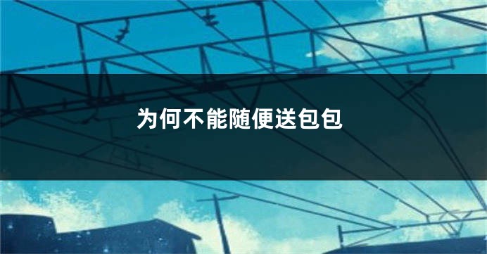 为何不能随便送包包