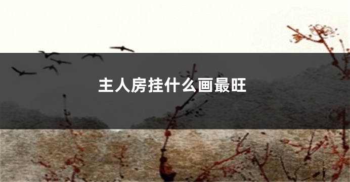 主人房挂什么画最旺