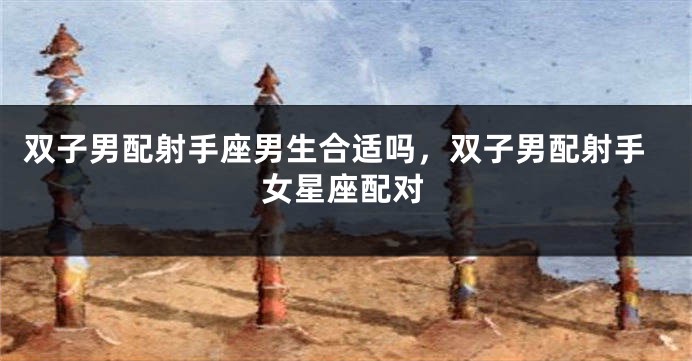 双子男配射手座男生合适吗，双子男配射手女星座配对