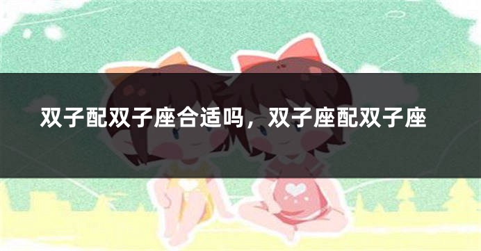 双子配双子座合适吗，双子座配双子座