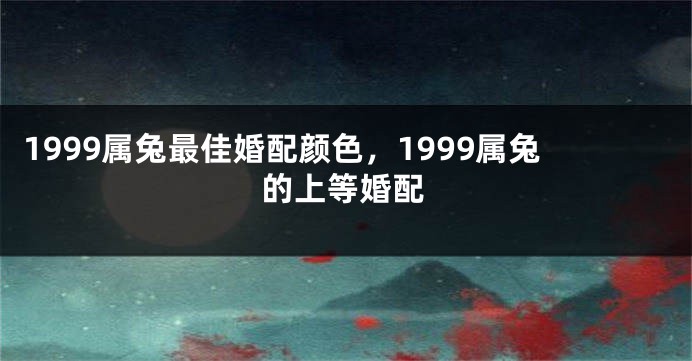 1999属兔最佳婚配颜色，1999属兔的上等婚配
