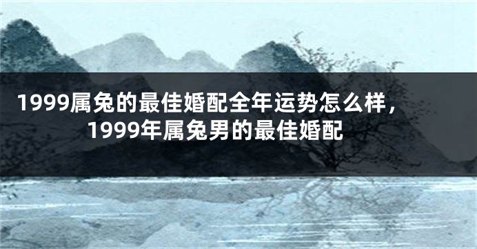 1999属兔的最佳婚配全年运势怎么样，1999年属兔男的最佳婚配