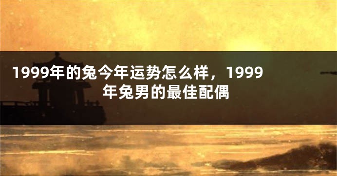 1999年的兔今年运势怎么样，1999年兔男的最佳配偶