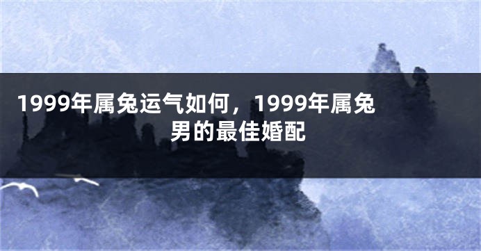 1999年属兔运气如何，1999年属兔男的最佳婚配