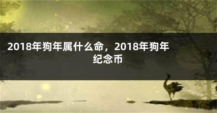 2018年狗年属什么命，2018年狗年纪念币