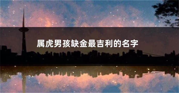 属虎男孩缺金最吉利的名字
