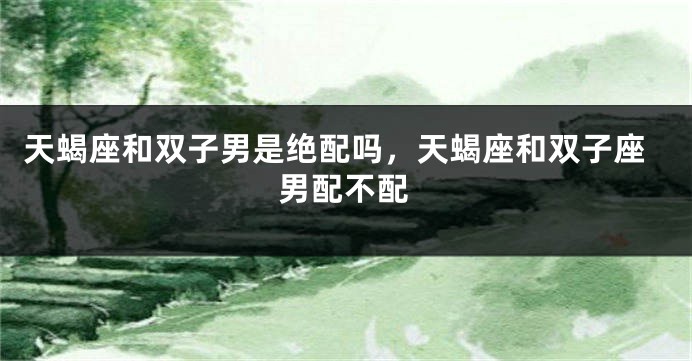 天蝎座和双子男是绝配吗，天蝎座和双子座男配不配