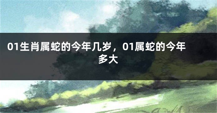 01生肖属蛇的今年几岁,01属蛇的今年多大