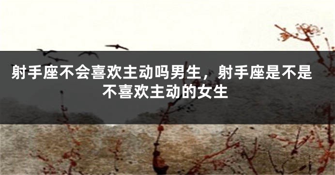 射手座不会喜欢主动吗男生，射手座是不是不喜欢主动的女生