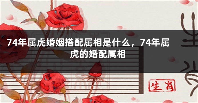 74年属虎婚姻搭配属相是什么,74年属虎的婚配属相