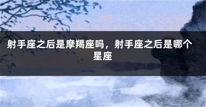 射手座之后是摩羯座吗，射手座之后是哪个星座