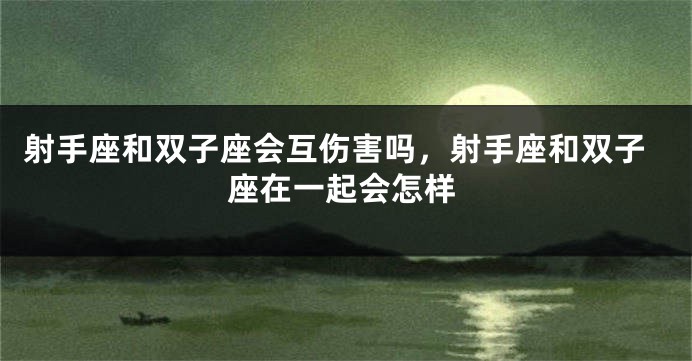 射手座和双子座会互伤害吗，射手座和双子座在一起会怎样