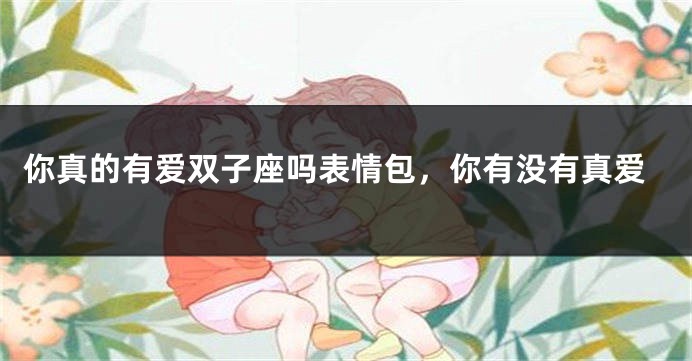 你真的有爱双子座吗表情包，你有没有真爱