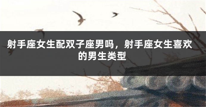 射手座女生配双子座男吗，射手座女生喜欢的男生类型