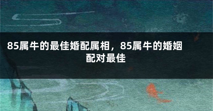 85属牛的最佳婚配属相，85属牛的婚姻配对最佳