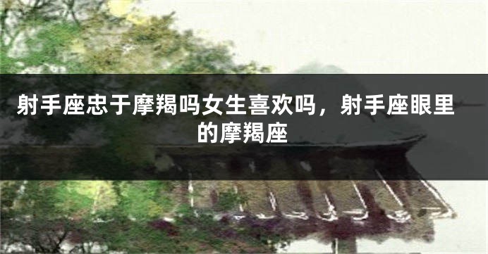 射手座忠于摩羯吗女生喜欢吗，射手座眼里的摩羯座