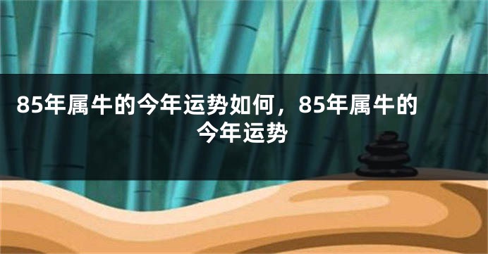 85年属牛的今年运势如何，85年属牛的今年运势